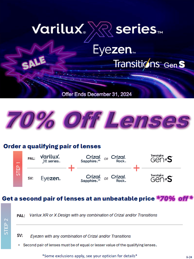 70% off Lenses